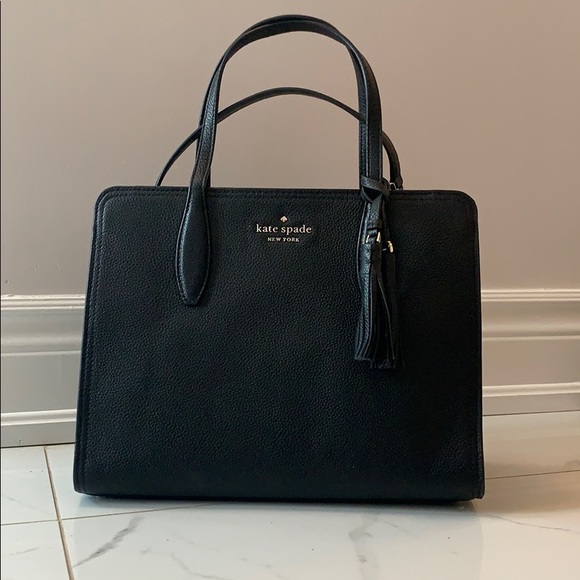 Kate Spade Black Medium Top Zip Satchel - Picture 4 of 5